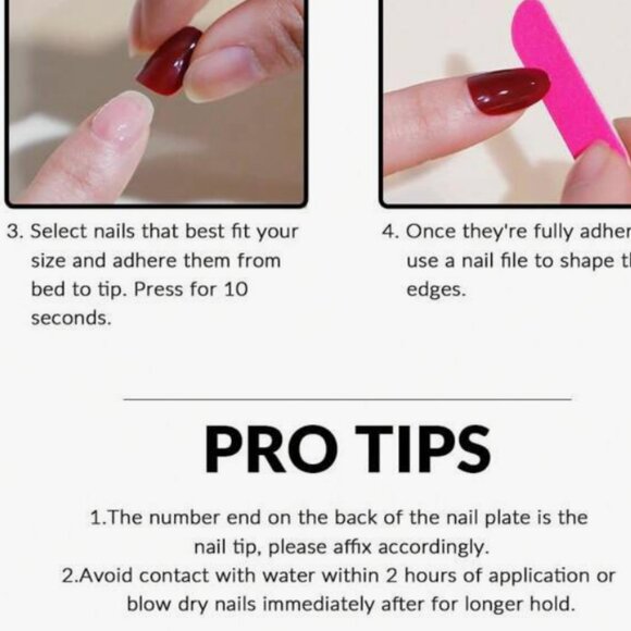 French Manicure Press-On Nails - Picture 5 of 5